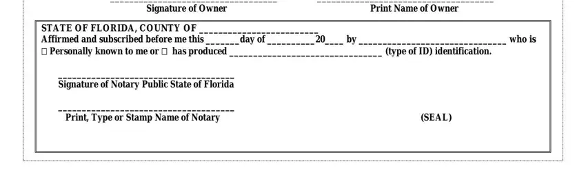 Filling in fl notice of commencement form part 3