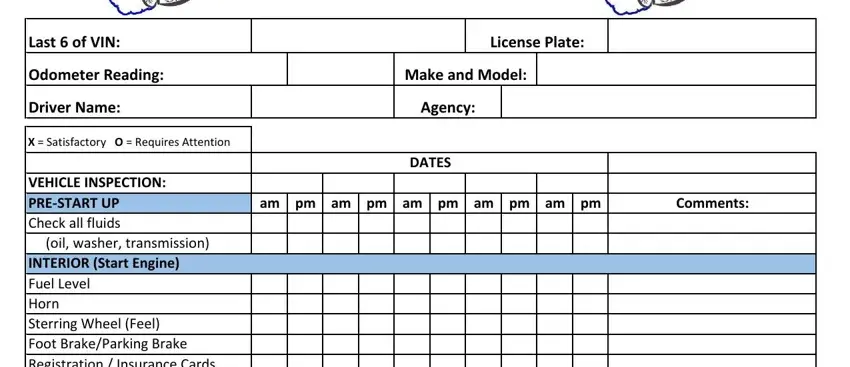 completing dot pre trip inspection form pdf part 1