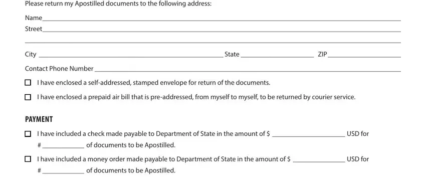 step 1 to completing florida apostille request form