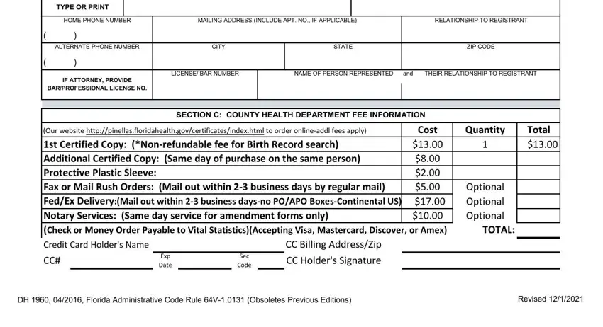 Finishing florida birth certificate application form pdf step 2