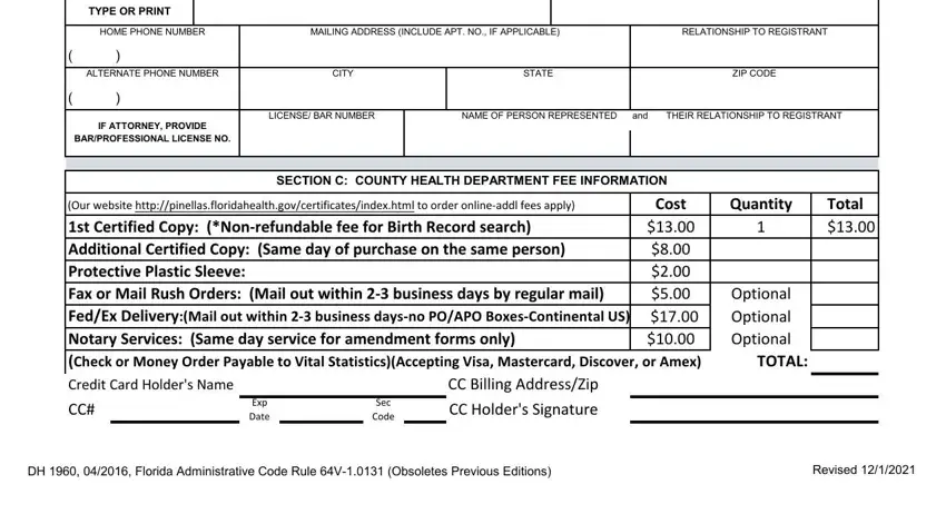 Finishing florida birth certificate sample step 2