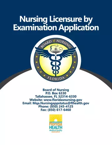 Florida Board Nursing Application Preview