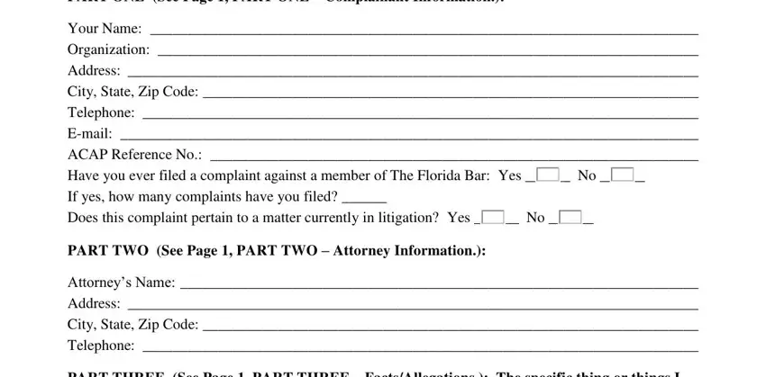 writing fl attorney complaint part 1