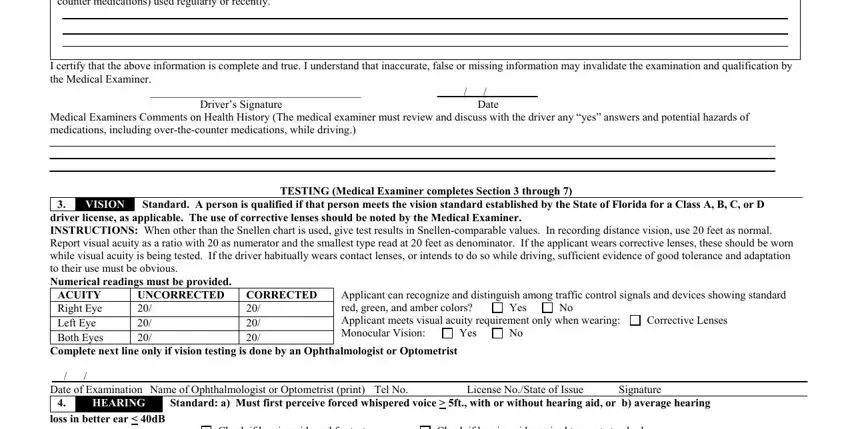 stage 2 to entering details in dot medical card form 2020