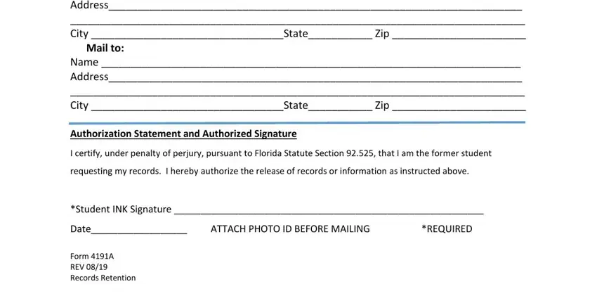 Filling in records retention broward schools part 2