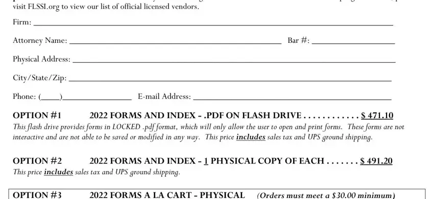 entering details in flssi forms probate pdf step 1