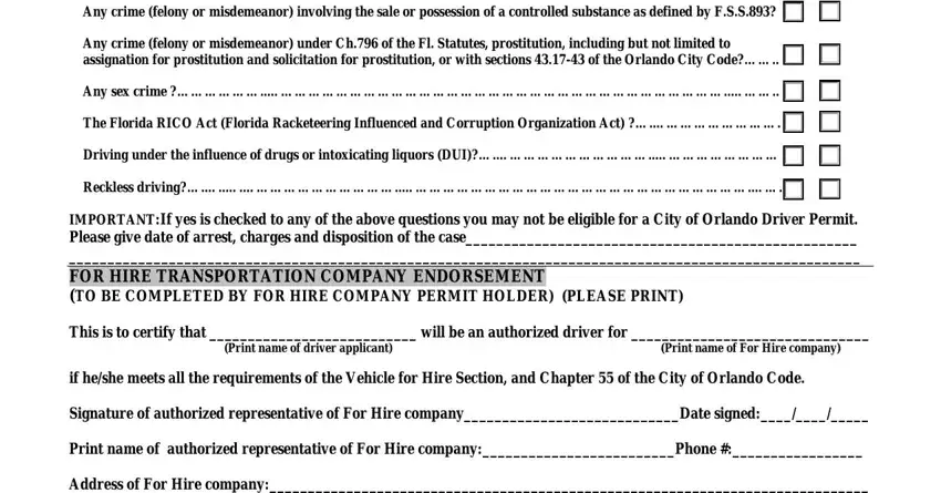 Completing city of orlando 4 hire permit part 2