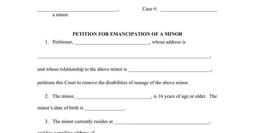 example of fields in emancipation forms