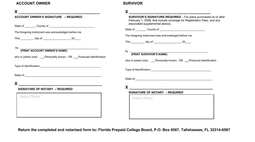 stage 2 to completing florida prepaid form