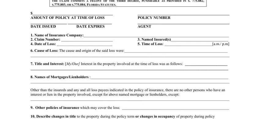 completing sworn proof of loss liberty mutual step 1