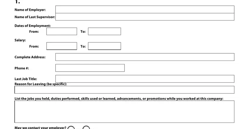 Entering details in food depot jobs step 4