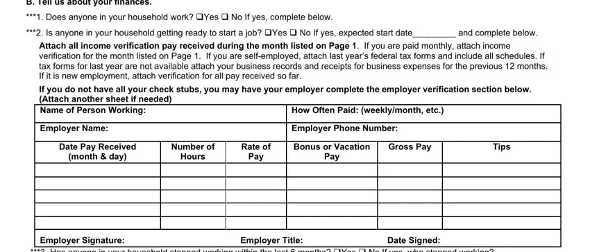 Filling in snap recertification form part 3