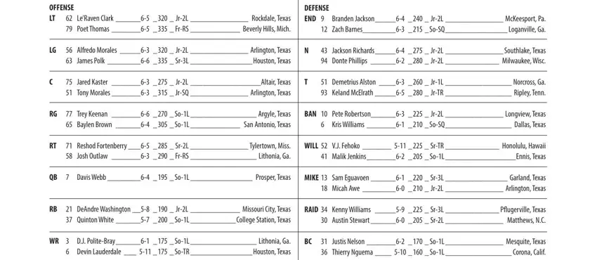 Projected Top Position Players One Pager For NFL Depth Chart Presentation  Report Infographic PPT PDF Document, Presentation Graphics, Presentation  PowerPoint Example