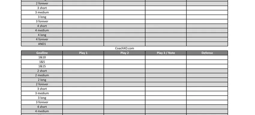 Filling out football play call sheet template stage 5