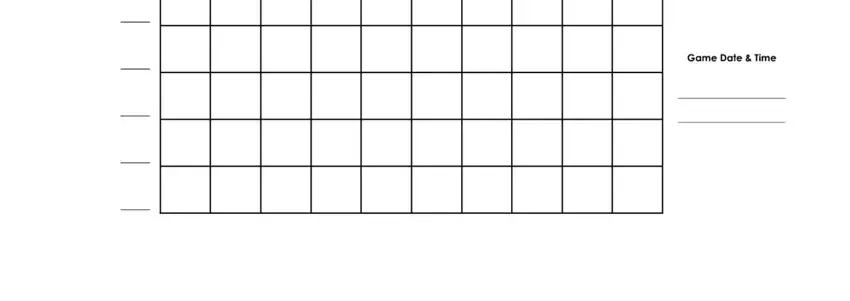step 2 to entering details in blank printable football squares 100