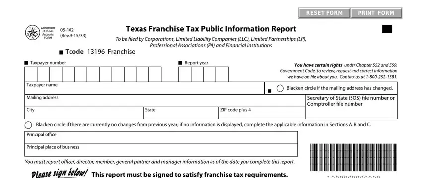 entering details in texas form 05 102 instructions 2020 part 1
