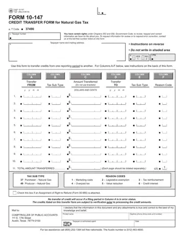 Form 10 147 Preview