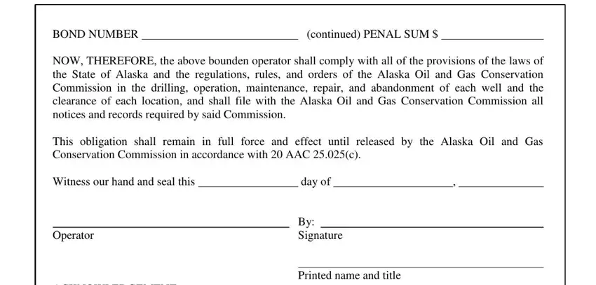 1004d form day of, Signature, (continued) PENAL SUM $, BOND NUMBER NOW, and By: fields to fill out
