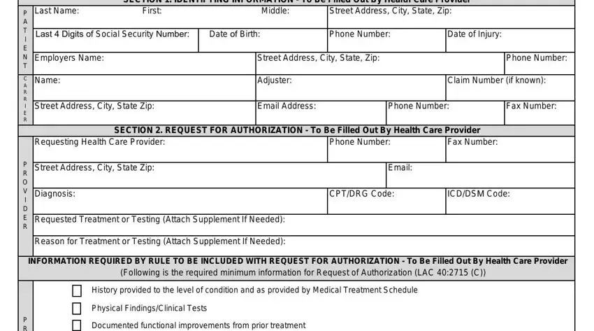 step 1 to filling in lwc 1010 form