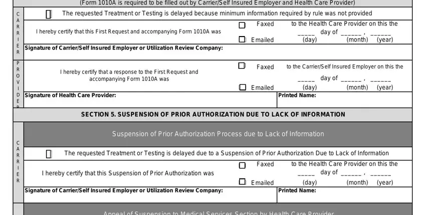 Filling out lwc 1010 form stage 4