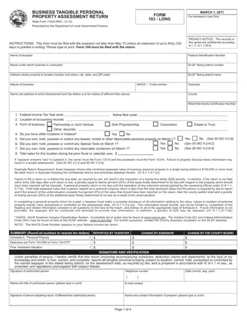 Form 103 Long Preview