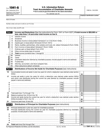 Form 1041 A Preview