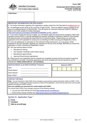 Form 1087 Preview