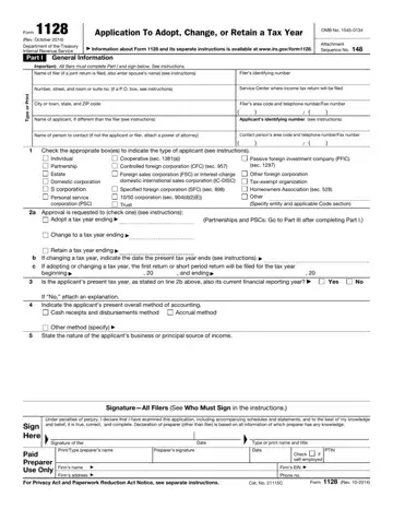 Form 1128 Preview
