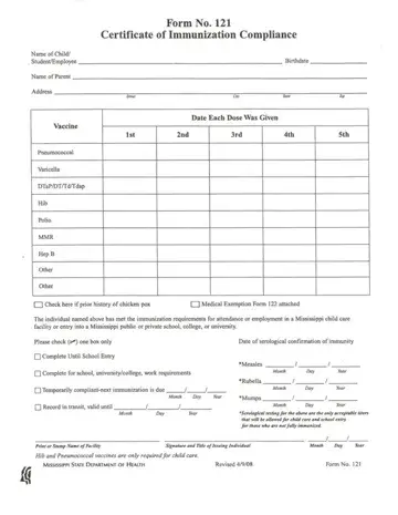 Form 121 Preview