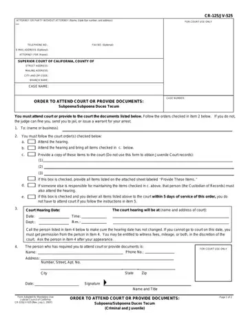 Form 125 Preview