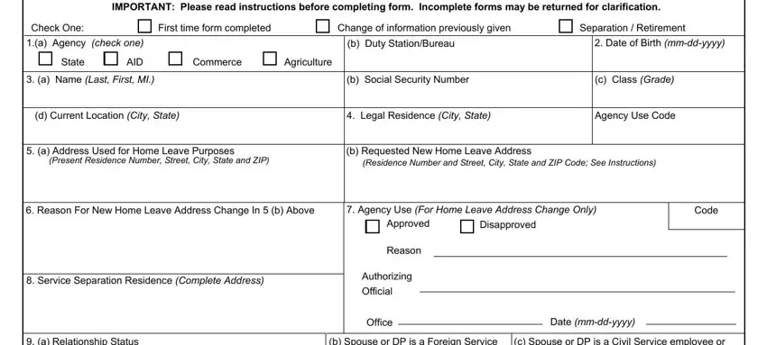 portion of empty spaces in form 126 fillable