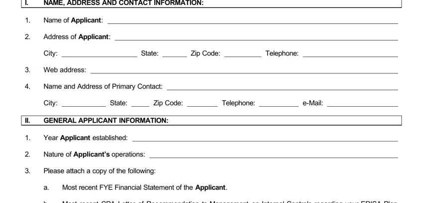 filling in Form 14 03 0852 part 1