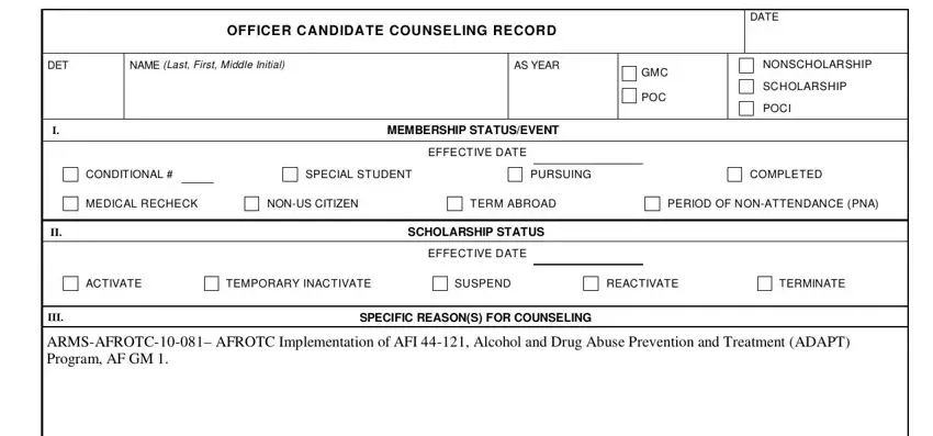 step 1 to writing af form 16