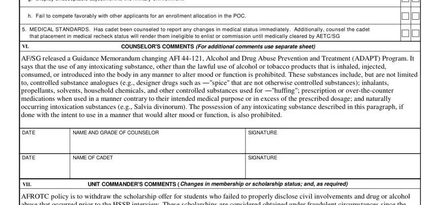 stage 5 to filling out af form 16