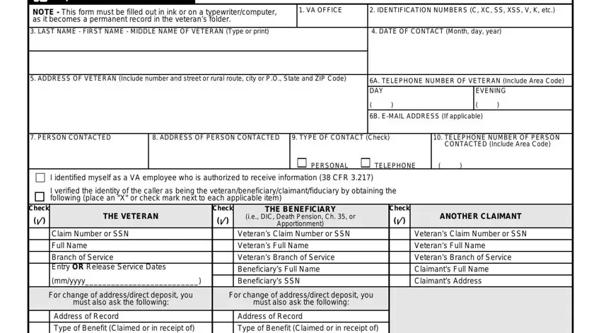 va form 0820 pdf blanks to complete