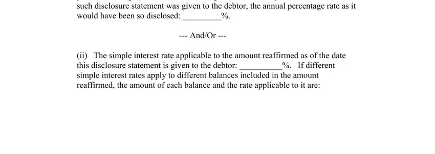 Filling out reaffirmation agreement form part 4