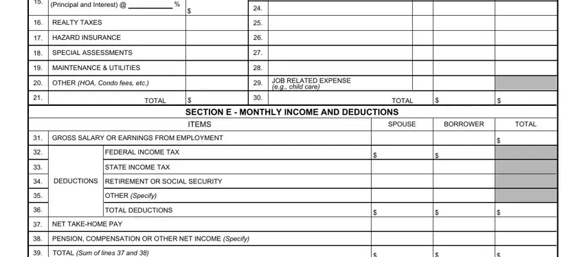 step 2 to completing va loan analysis form