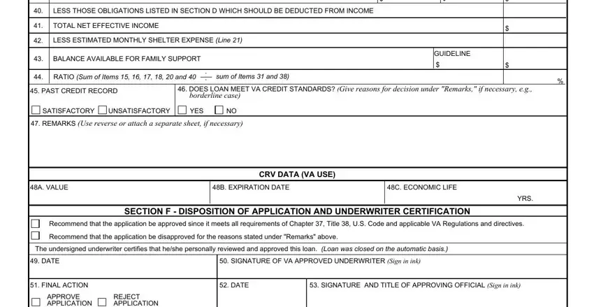 step 3 to filling out va loan analysis form