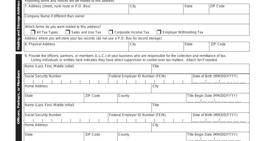 Filling out 2643a form part 4