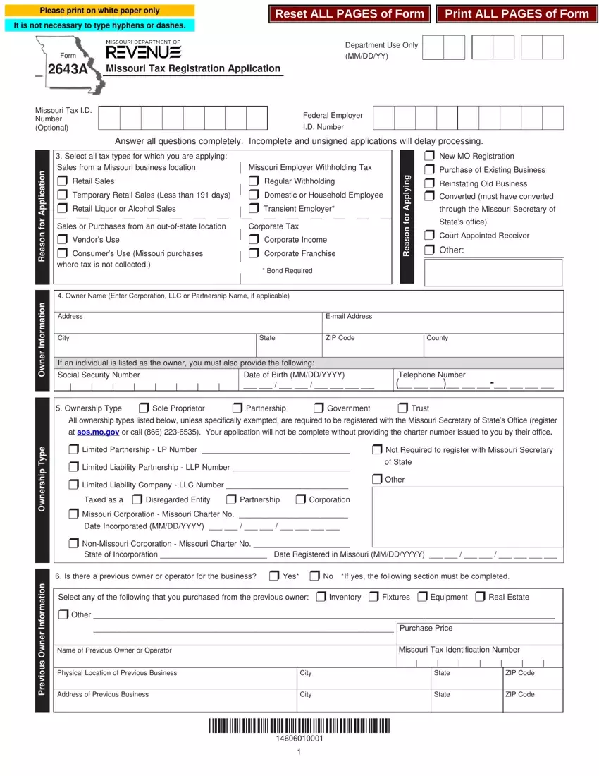 Form 2643A first page preview