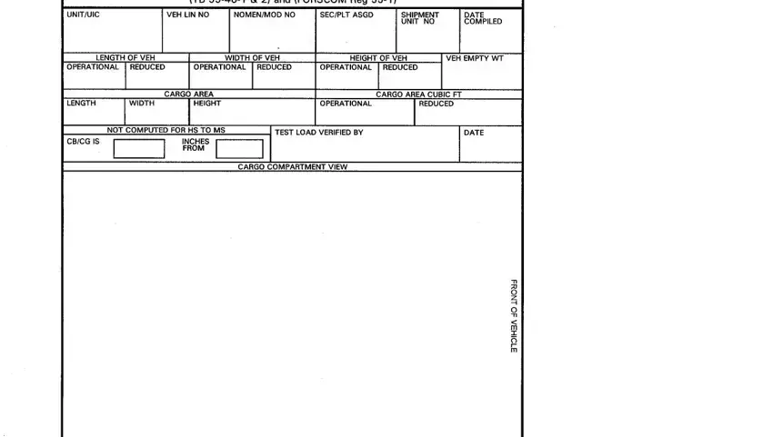 stage 1 to filling out forscom 285 r load