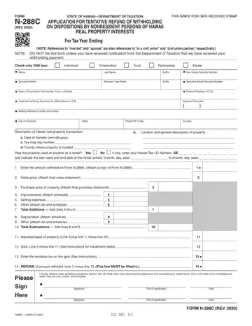 Form 288C Preview