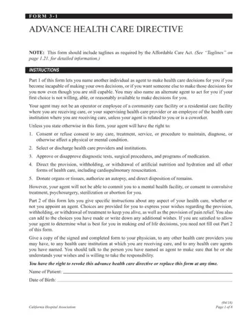 Form 3 1 Health Care Directive Preview