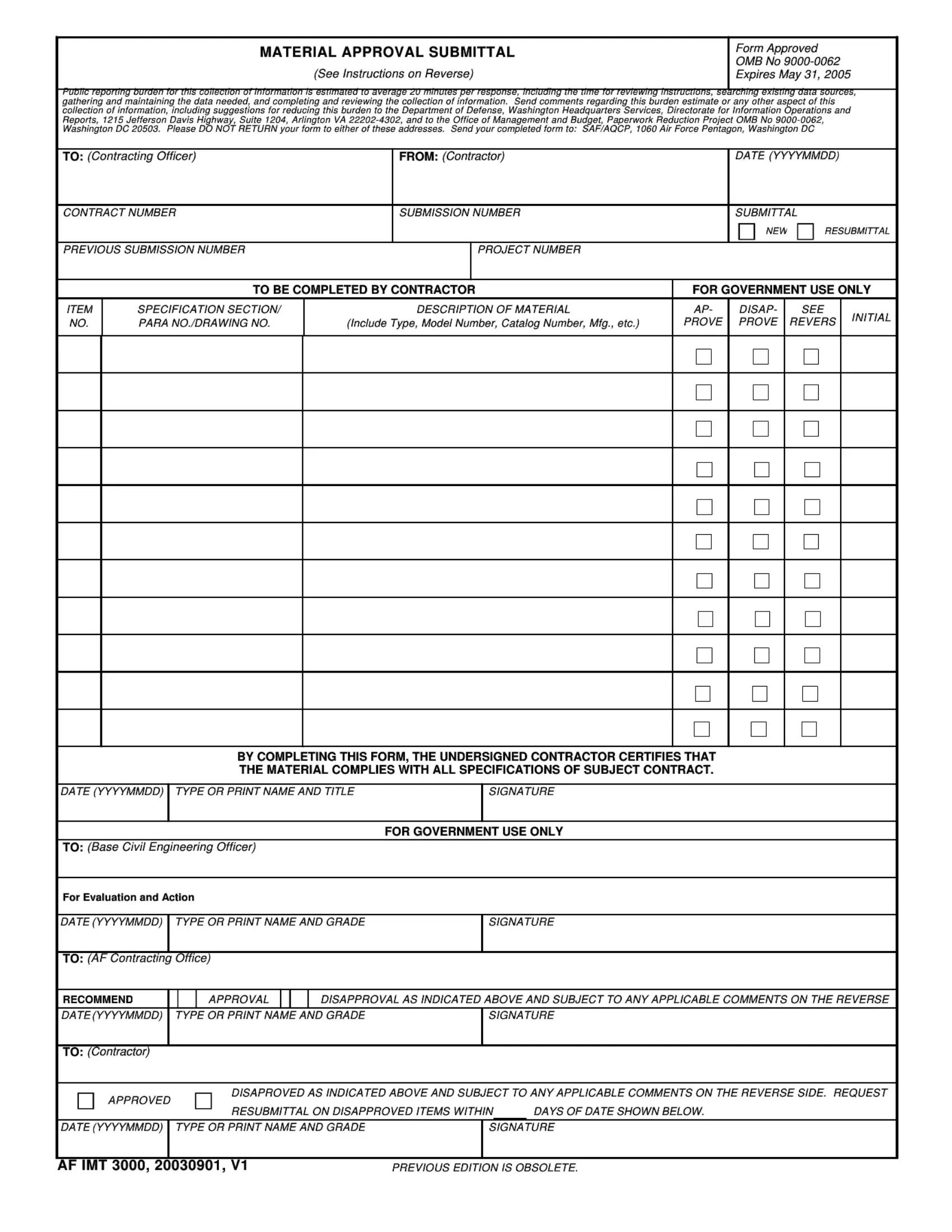Form 3000 Af Fill Out Printable PDF Forms Online