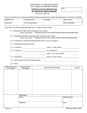 Form 3227 Preview