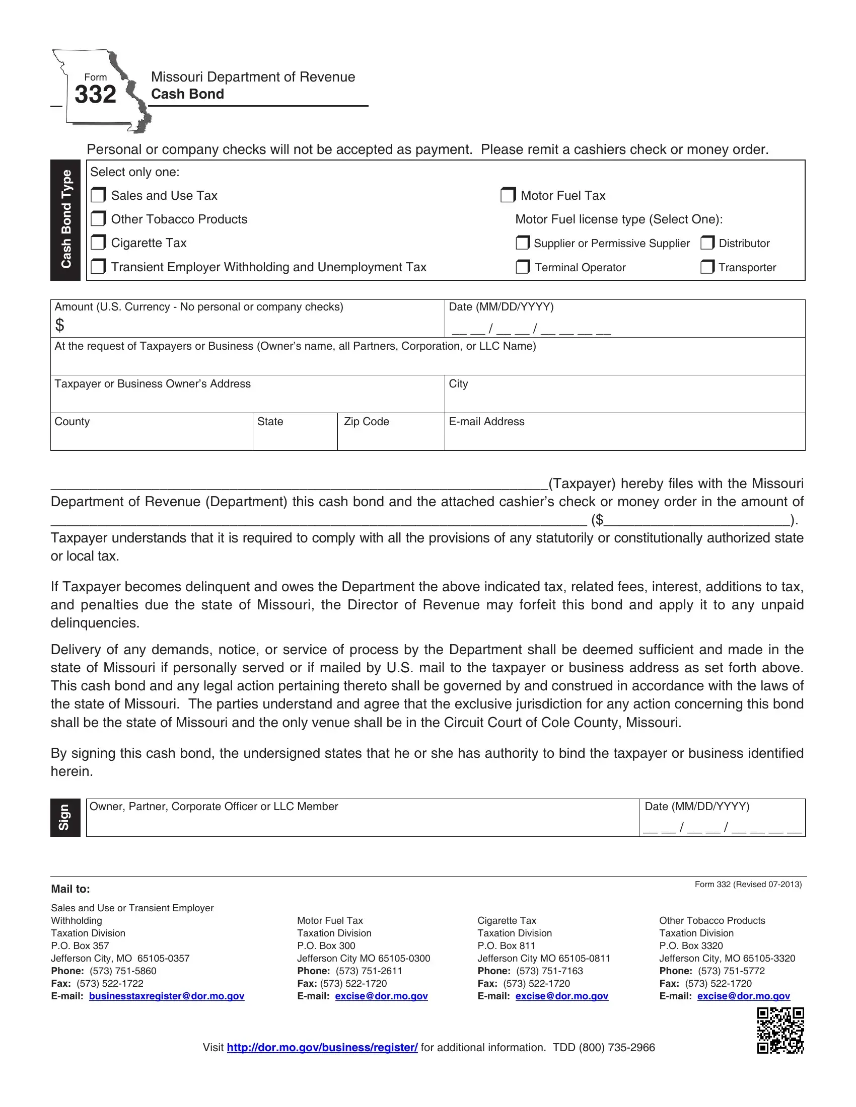Form 332 Fill Out Printable PDF Forms Online