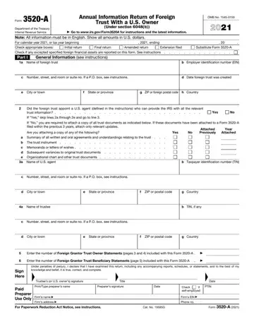 Form 3520 A Preview