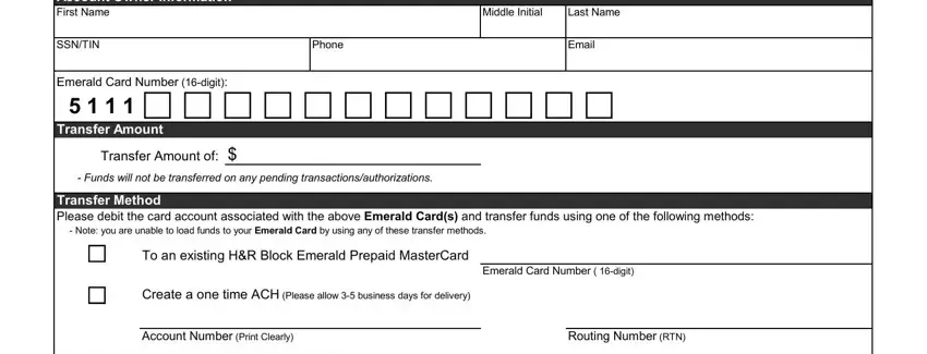  emerald card balance phone number empty spaces to fill out