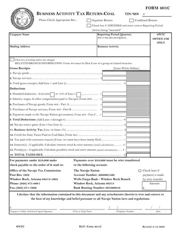 Form 401C Preview