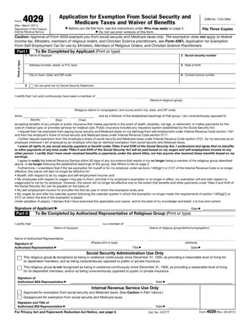 Form 4029 Preview